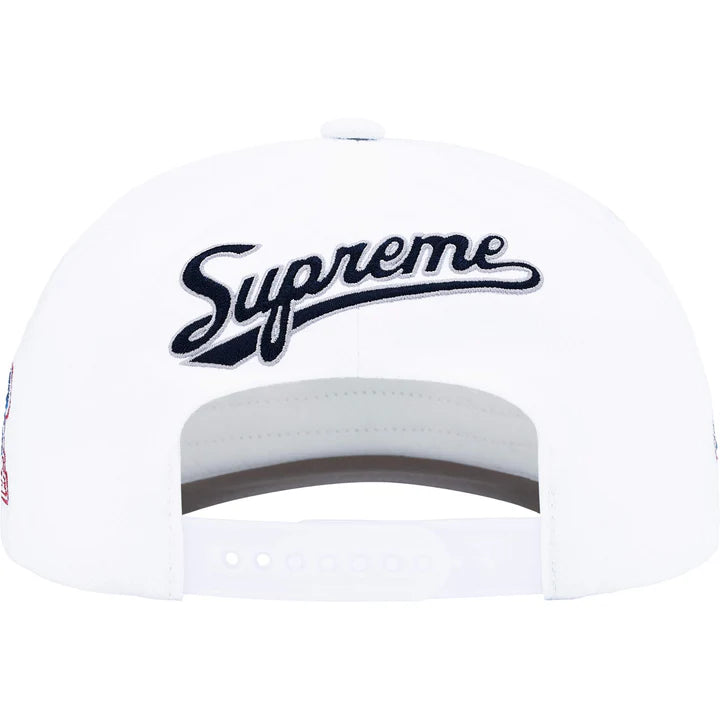 Supreme World Famous S Logo 6-Panel Hat White