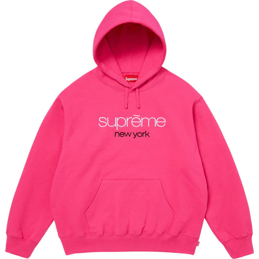 Supreme Classic Logo Hoodie Fuchsia