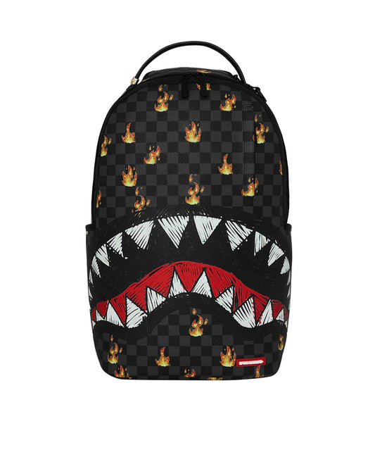 Sprayground Super Hot Fire Sharks In Paris Backpack