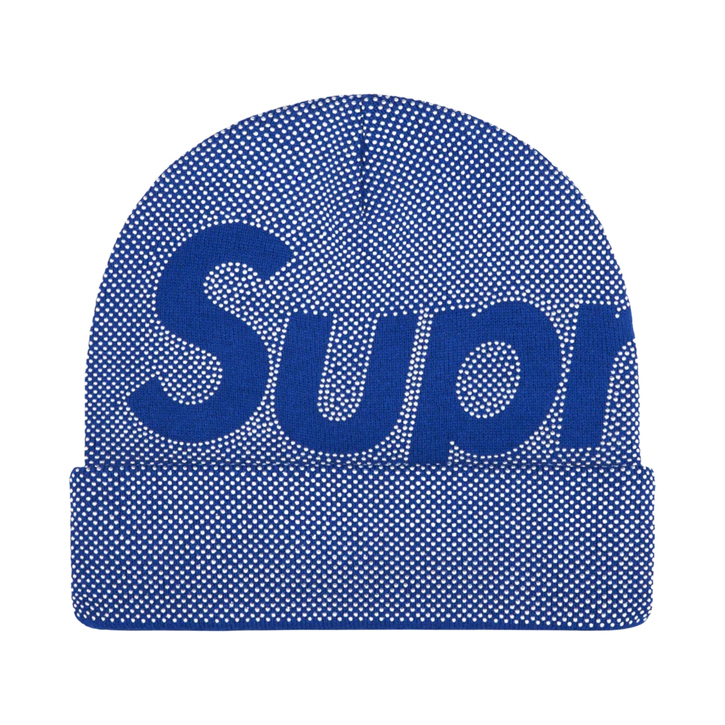 Supreme studded knockout big logo beanie royal