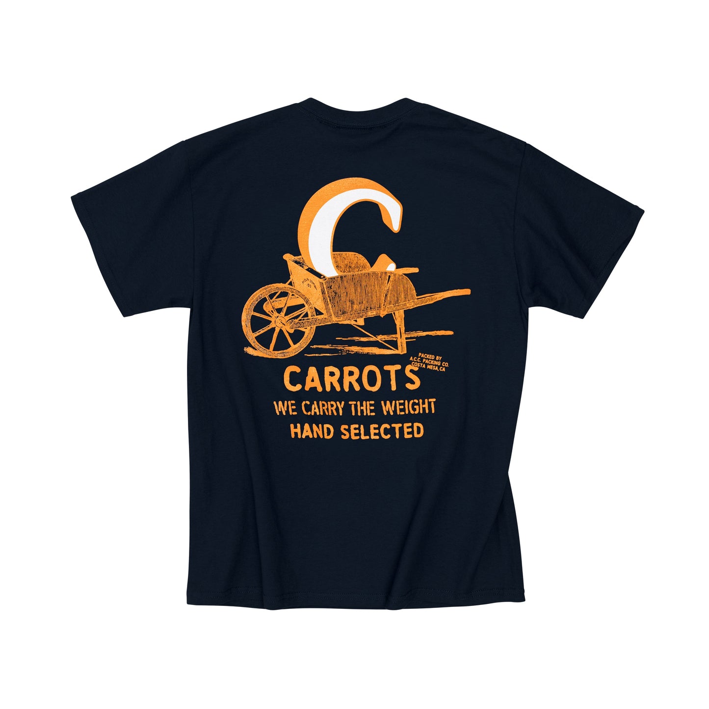 Carrots wheel barrel tee navy