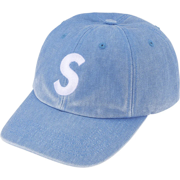 Supreme Pigment Coated S Logo 6-Panel Cap Light Blue