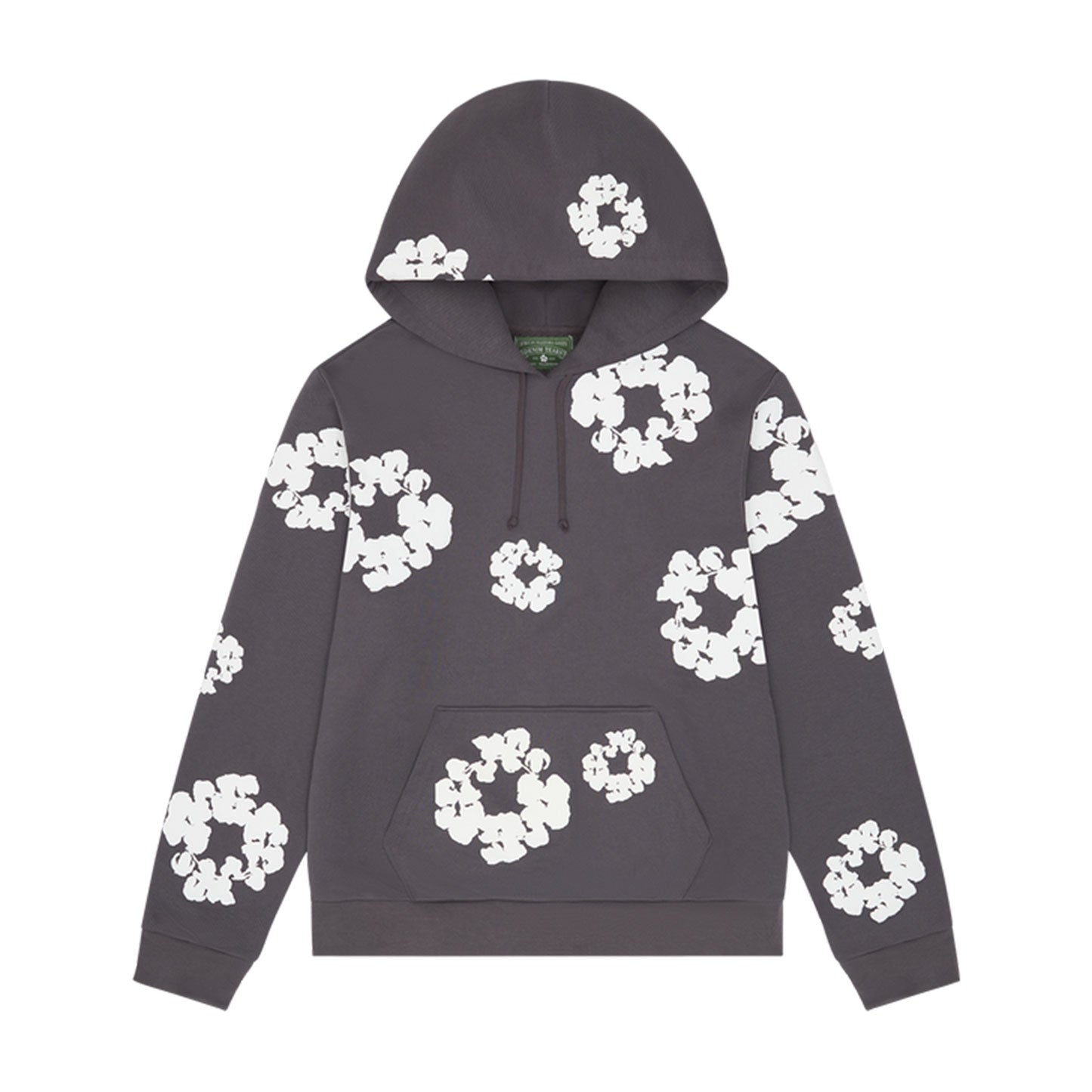 Denim Tear cotton wreath hoodie charcoal