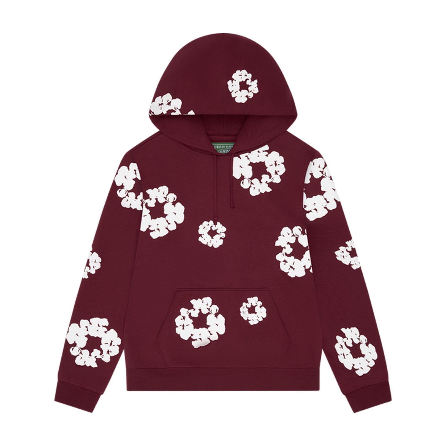 Denim Tear cotton wreath hoodie burgundy