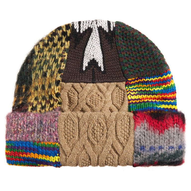 Supreme Patchwork Beanie Brown