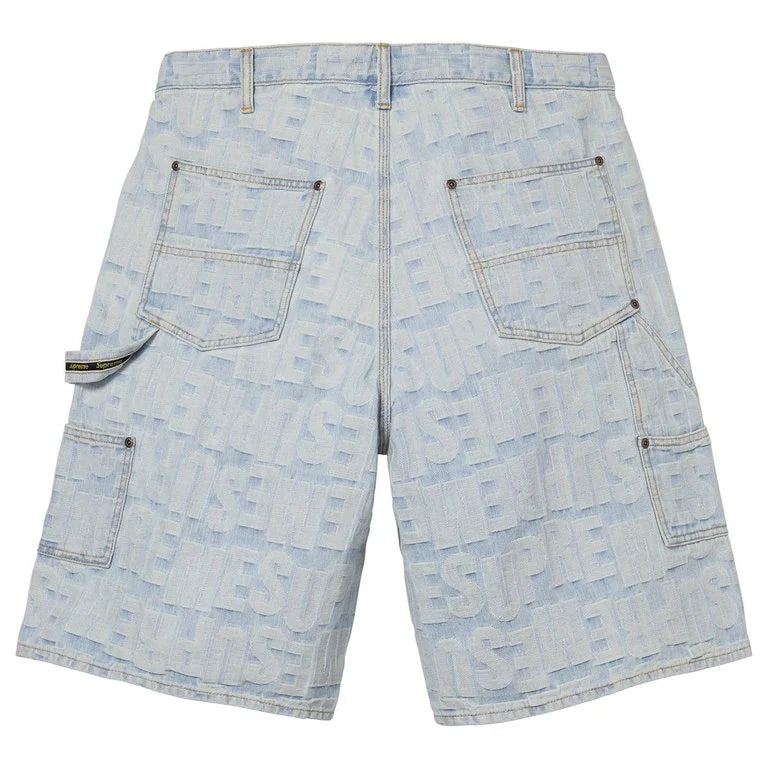 Supreme Repeat Jacquard Double Knee Denim Shorts