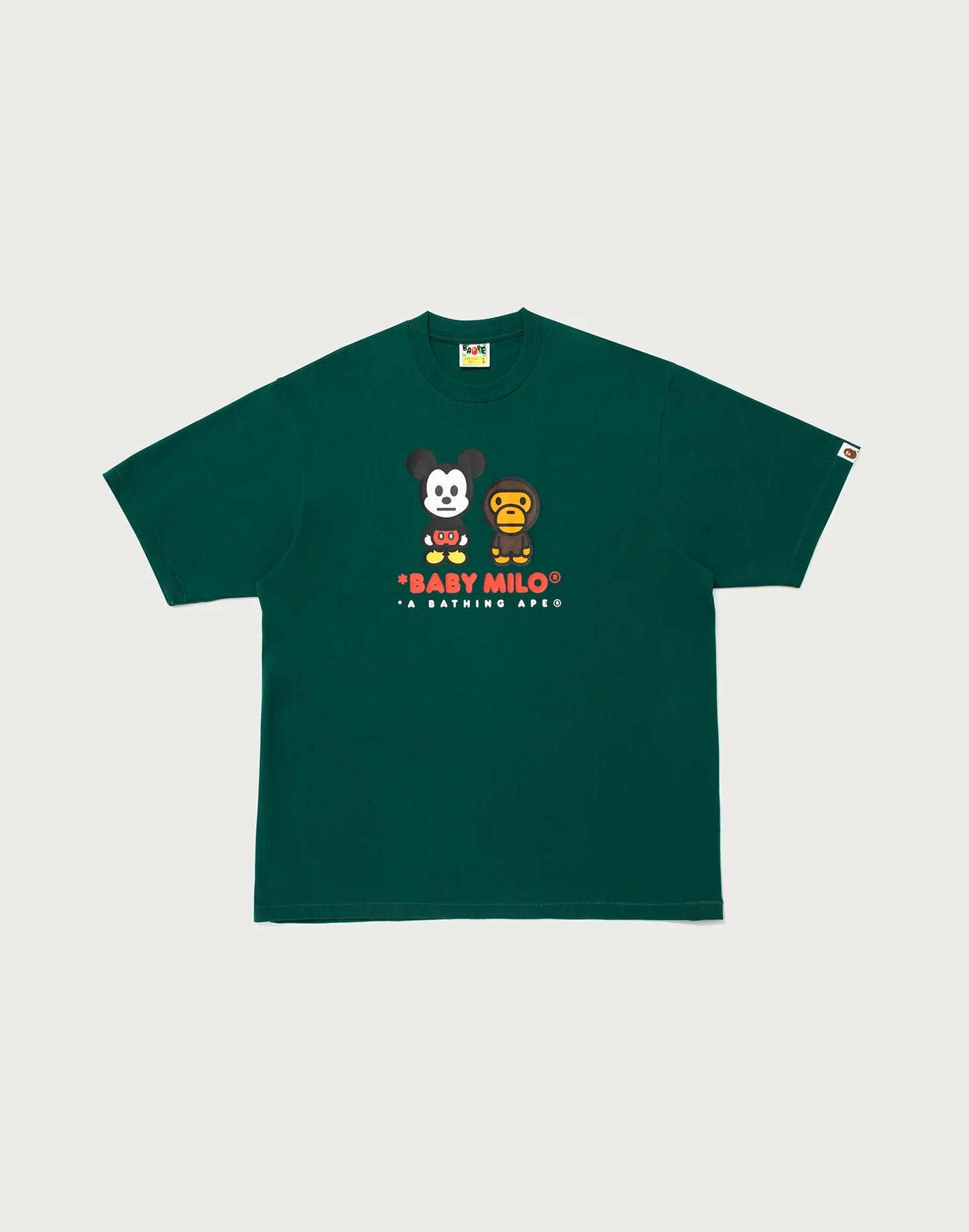Bape x Disney Mickey Mouse Baby Milo Tee Green