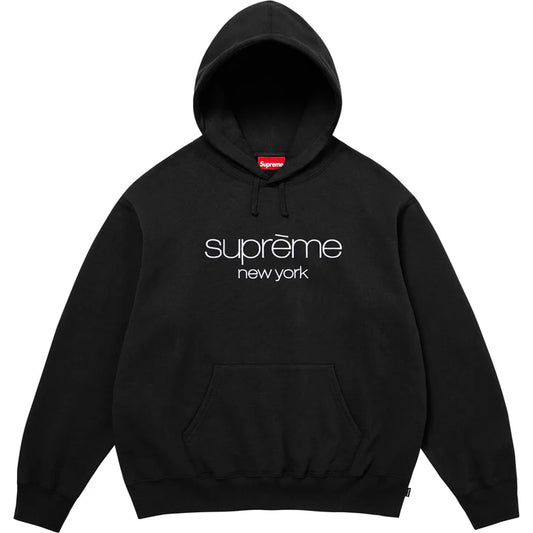 Supreme Classic Logo Hoodie Black