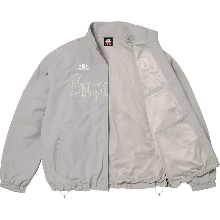 Supreme Umbro Rhinestone Track Jacket Light Grey