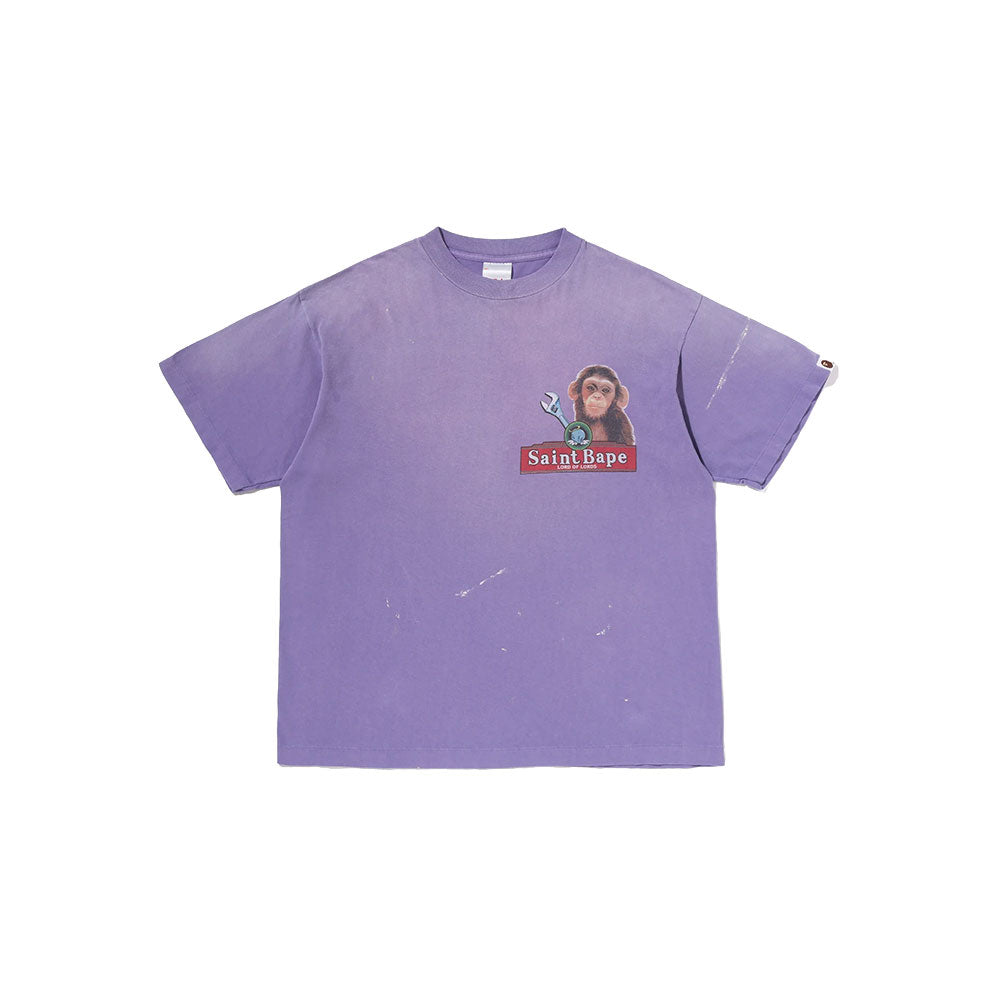 Bape X Saint Mxxxxxx Purple Tee