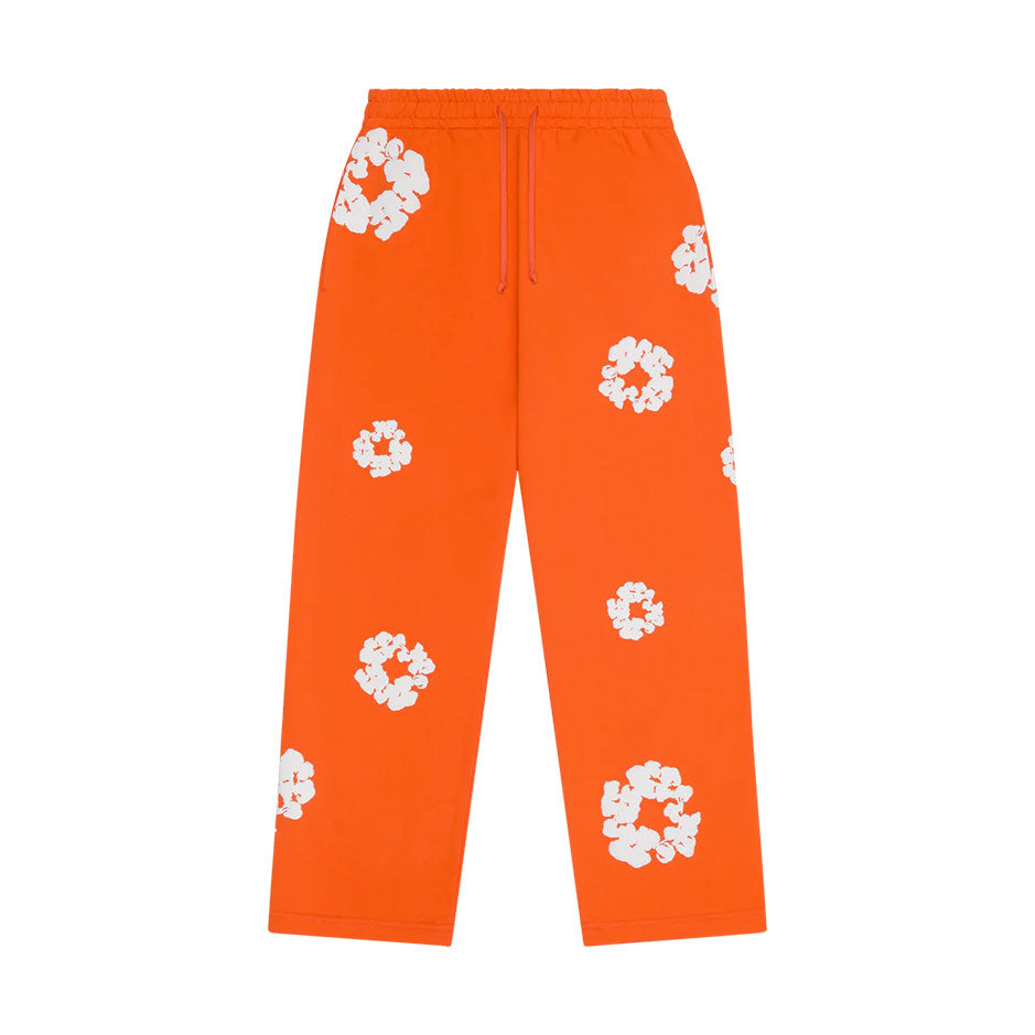 Denim tears cotton wreath baggy sweatpants orange