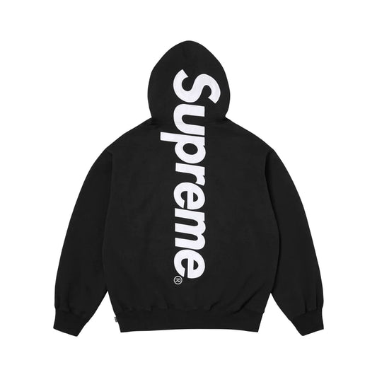 Supreme satin appliqué hooded sweatshirt