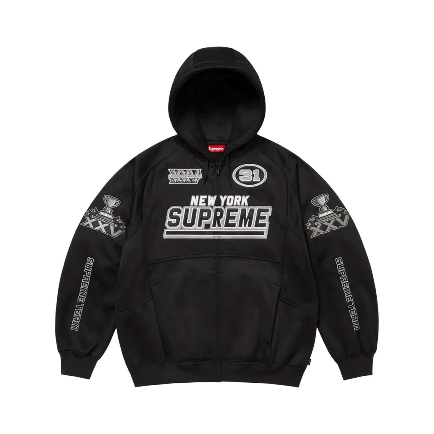 Supreme Football Zip Up Hooded Sweatshirt
