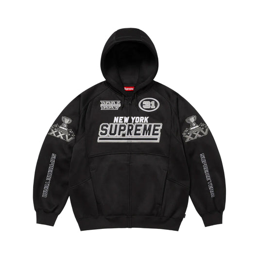 Supreme Football Zip Up Hooded Sweatshirt