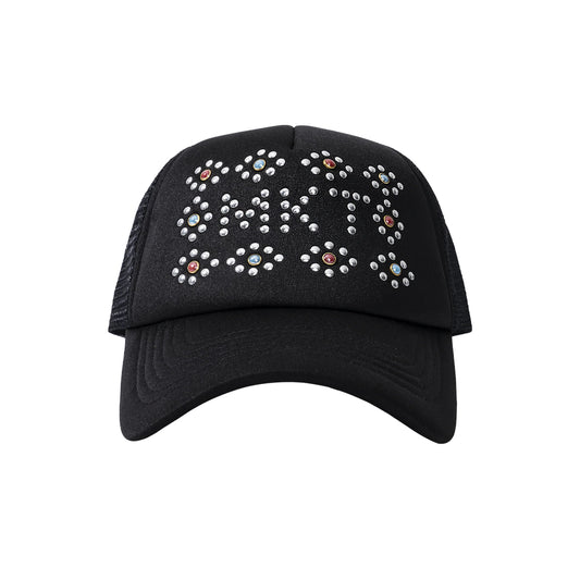 Market studded trucker hat