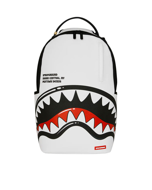Sprayground Shark Central Bubble Shark White Backpack