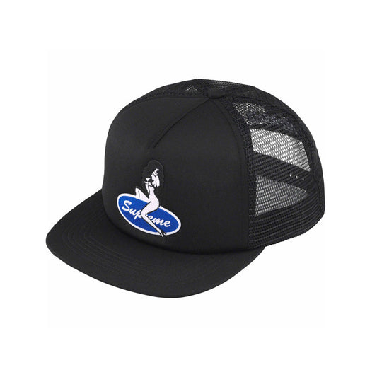 Supreme banner pin up trucker hat