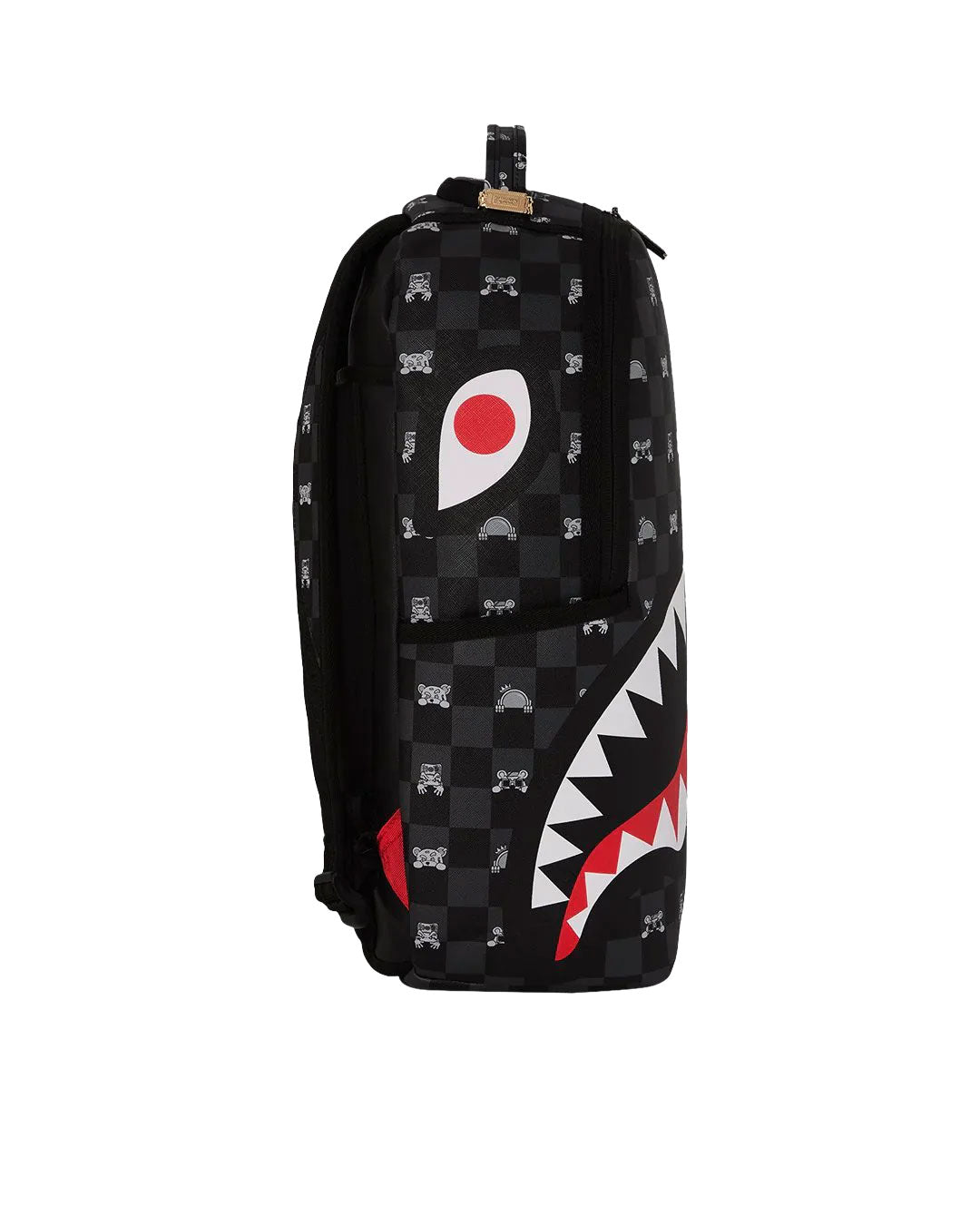 Sprayground Gray Peeking Character Check Backpack
