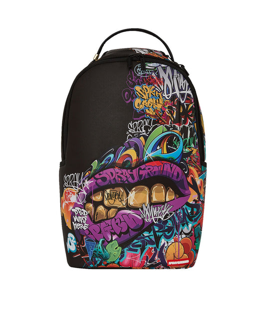 Sprayground half graf lips backpack