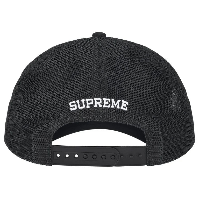 Supreme Western Embroidered Mesh Back 5 Panel Black