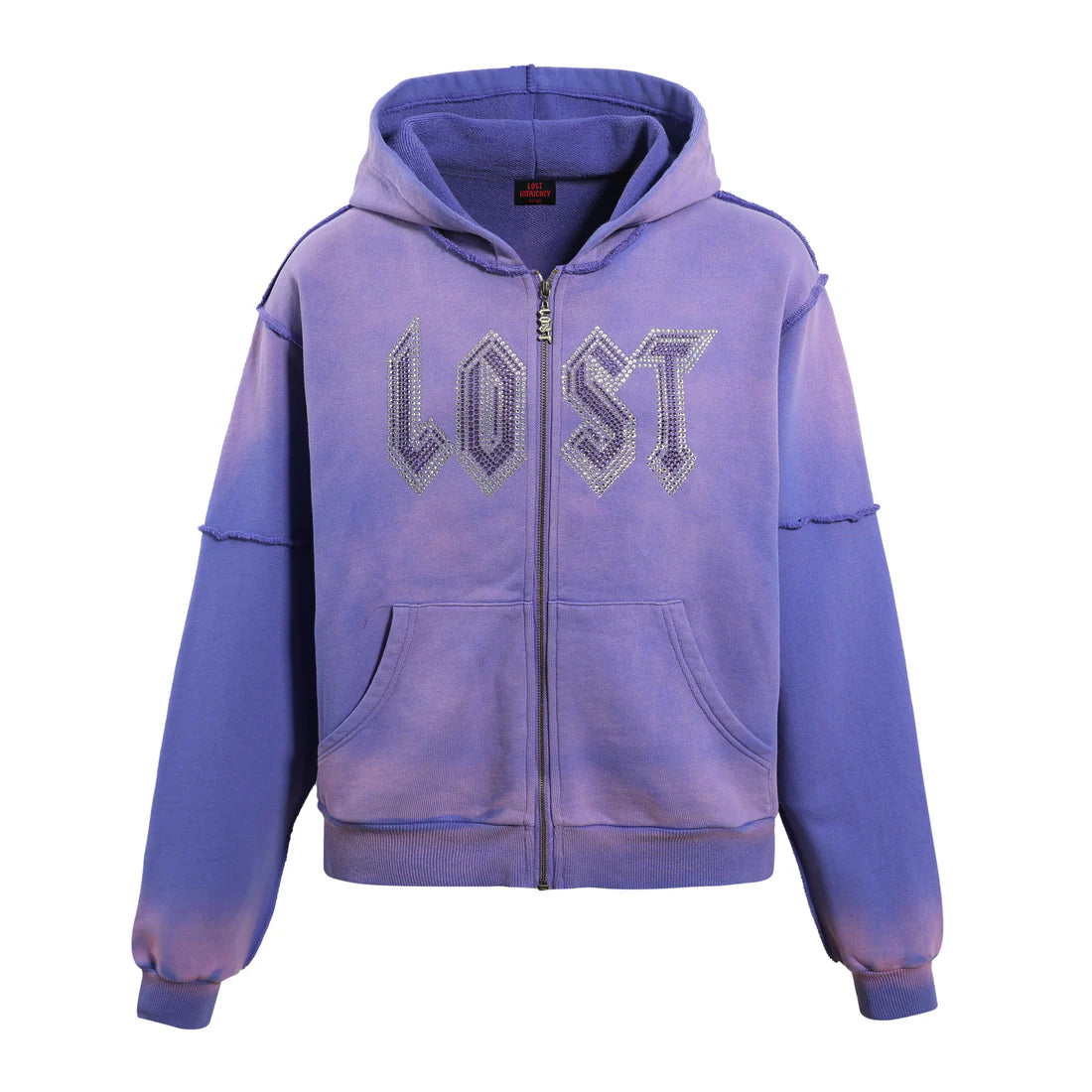 Lost intricacy lavender zip up hoodie